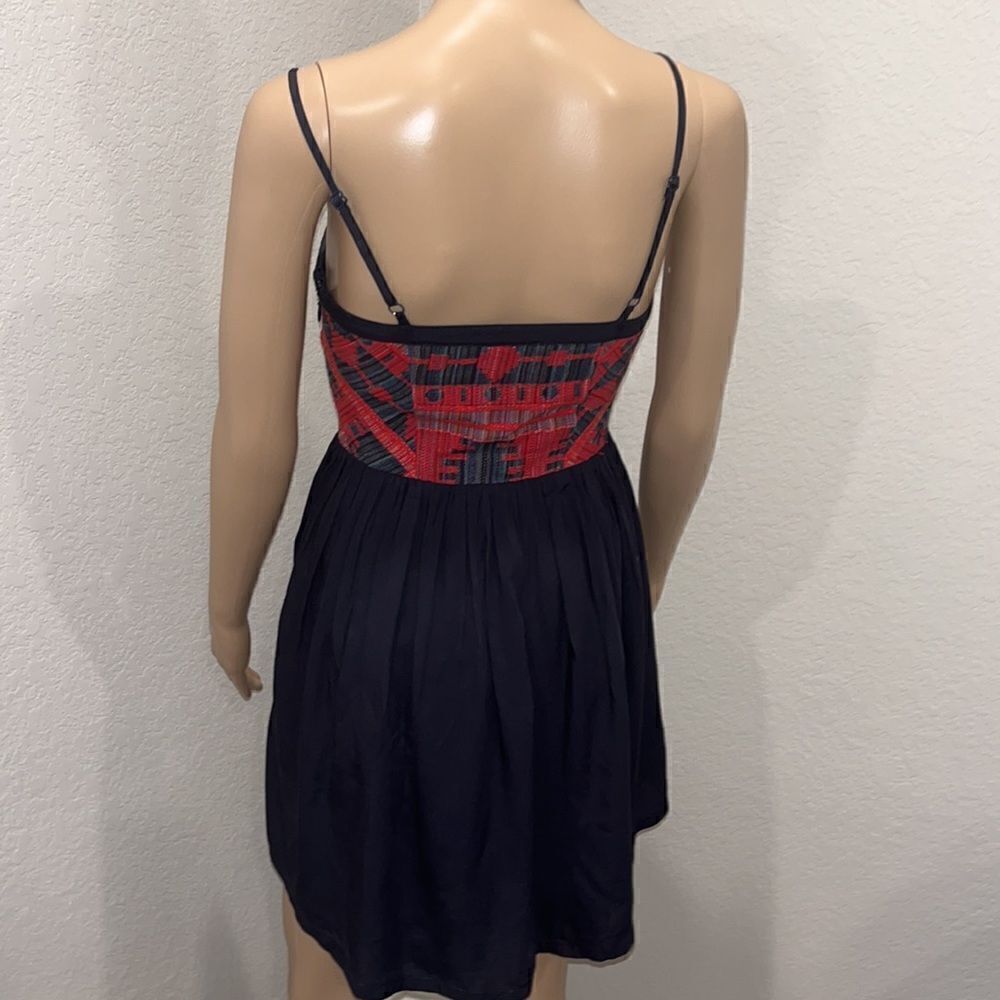 Vintage Anthropologie Staring at stars mini dress, embroidered bodice, lined - Picture 4 of 7
